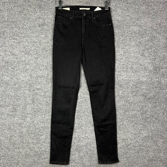 Levi's Premium Black High‎ Rise Skinny Jeans Women's Size 28 - Picture 1 of 9